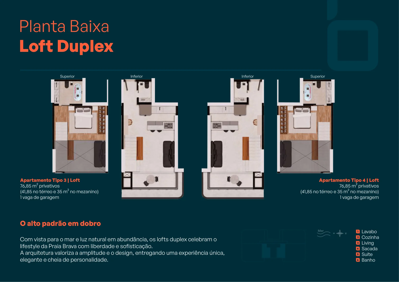 Planta do apartamento Tipo 3 · Loft